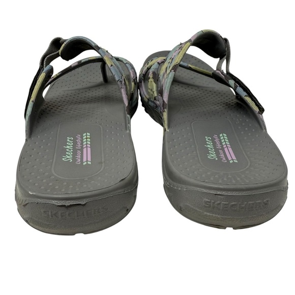 Skechers Women’s Size 11 Reggae Artsy Adjustable Strap Gray Sandals shoes - Picture 6 of 10